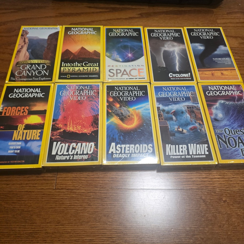National Geographic Video VHS Lot Volcano Forces of Nature Space Sealed New